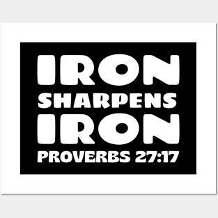 Iron Sharpens Iron | Bible Verse Typography Posters and Art